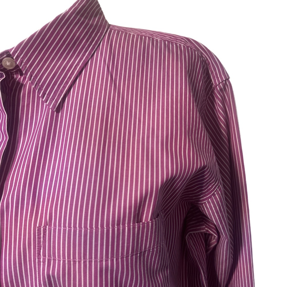 Ann Taylor Petite Stripe Oversized Shirt - Picture 4 of 5